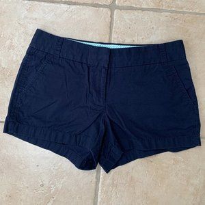 J. CREW Cotton Broke-in Chino Navy Blue Shorts
